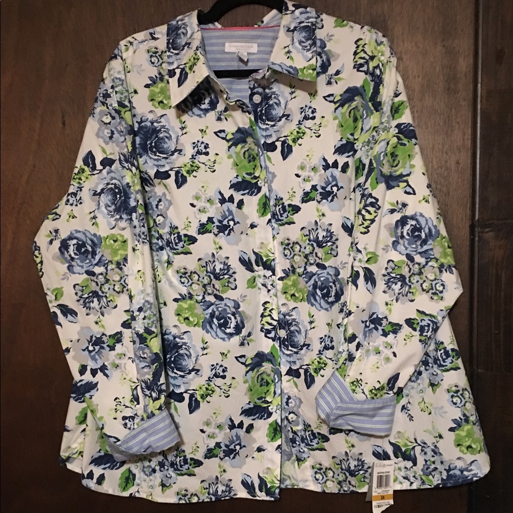 Charter Club Woman 3X Floral button up